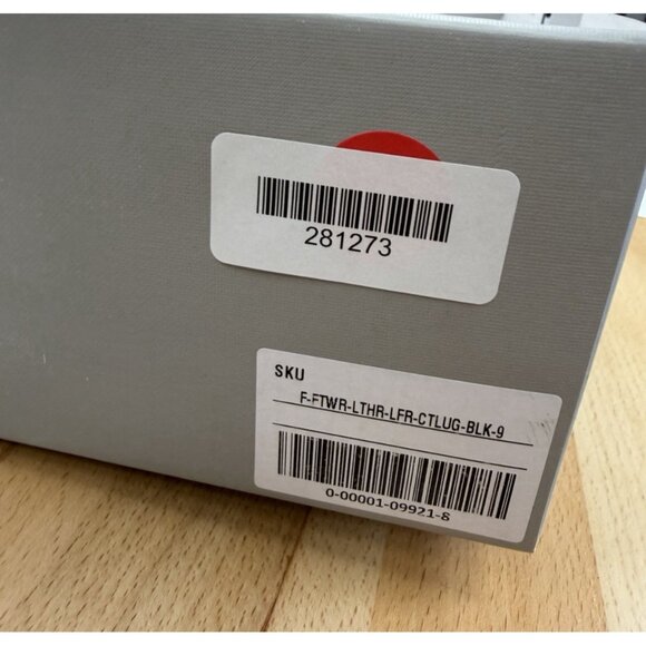 Everlane The Lug Loafer in Black Leather size 9 Women's Chunky Heel - Picture 8 of 8